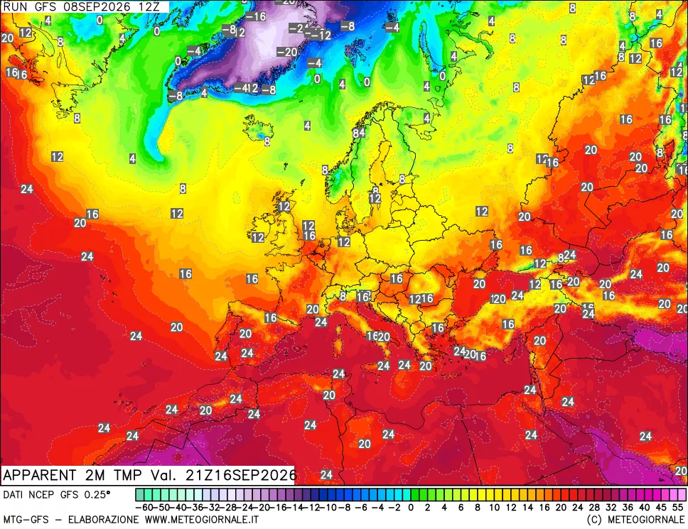 mappa Temp percepita