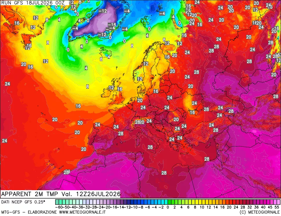 mappa Temp percepita