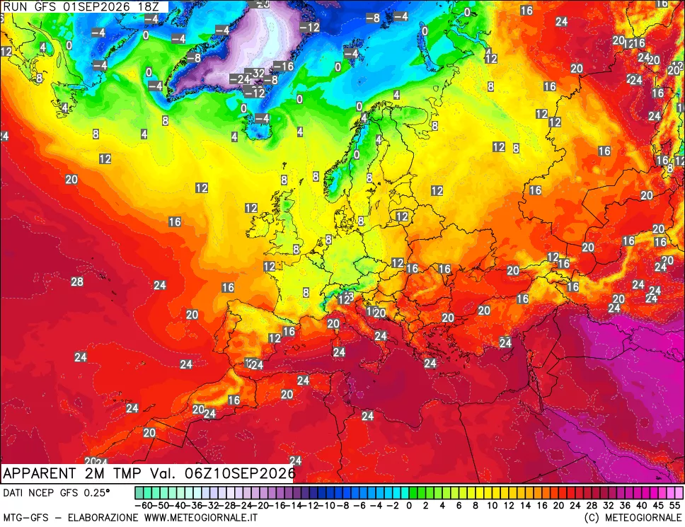 mappa Temp percepita