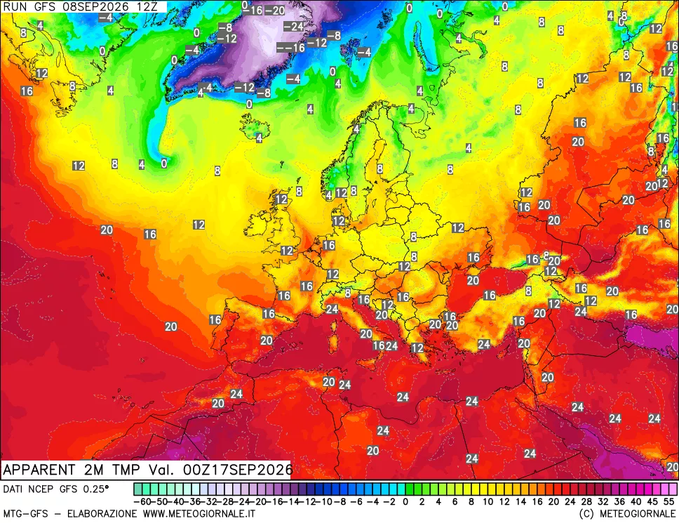 mappa Temp percepita