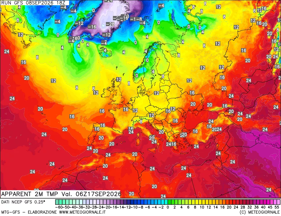 mappa Temp percepita