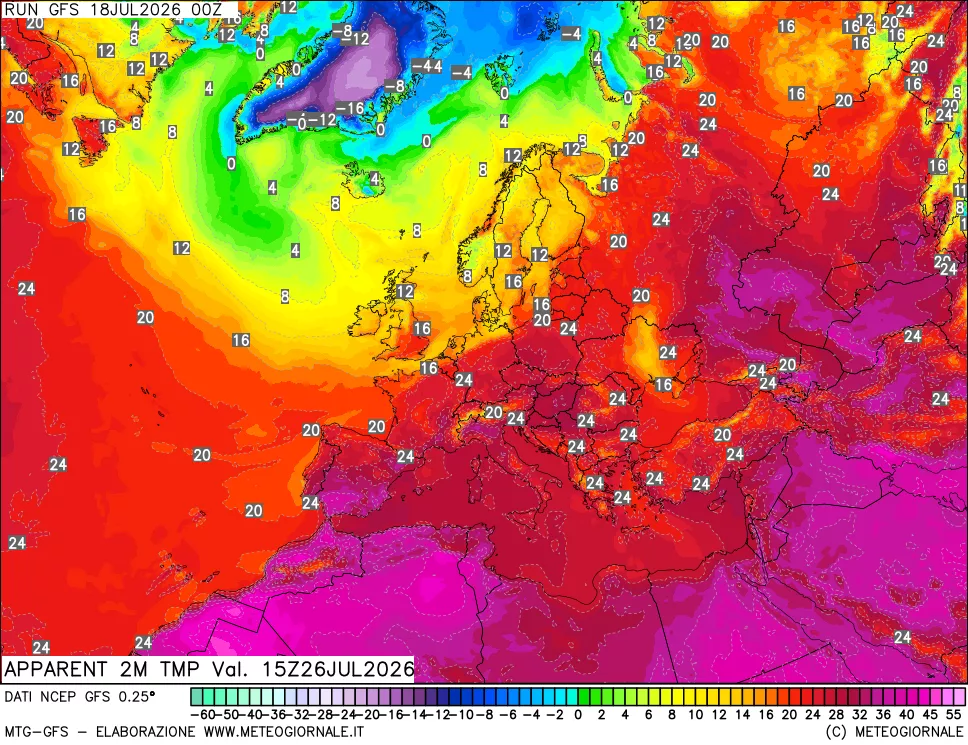 mappa Temp percepita