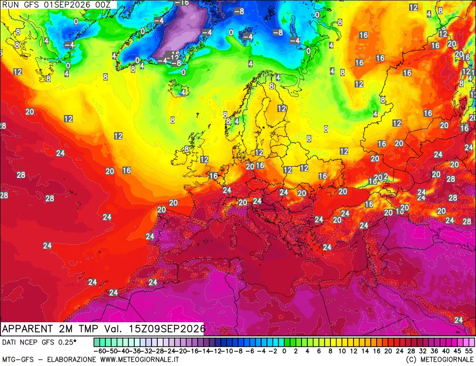 mappa Temp percepita