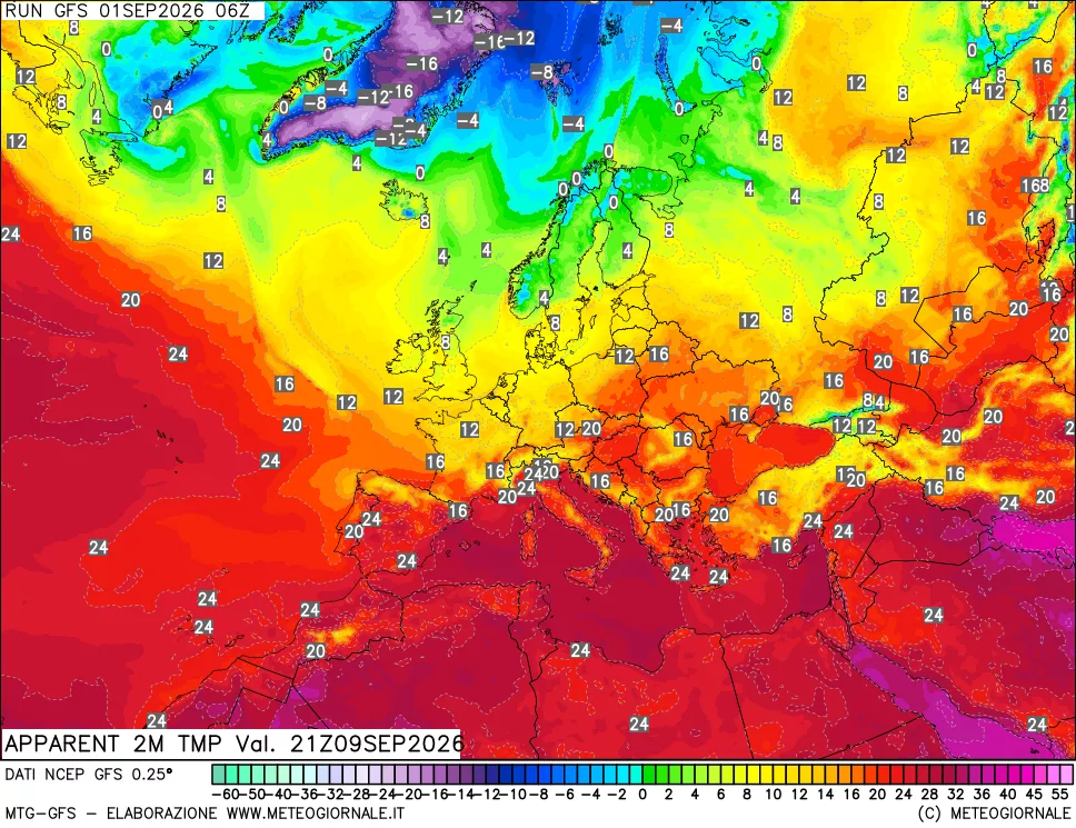 mappa Temp percepita