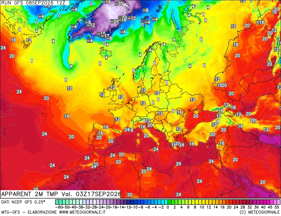mappa Temp percepita