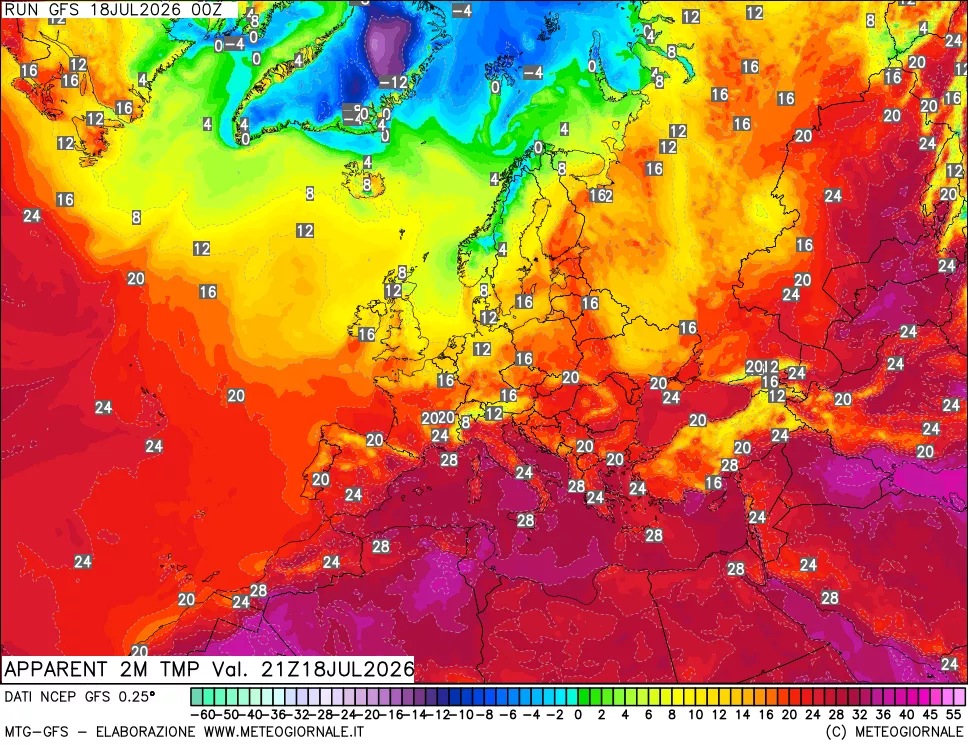 mappa Temp percepita