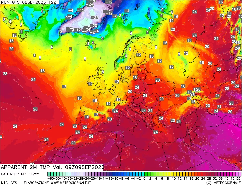 mappa Temp percepita