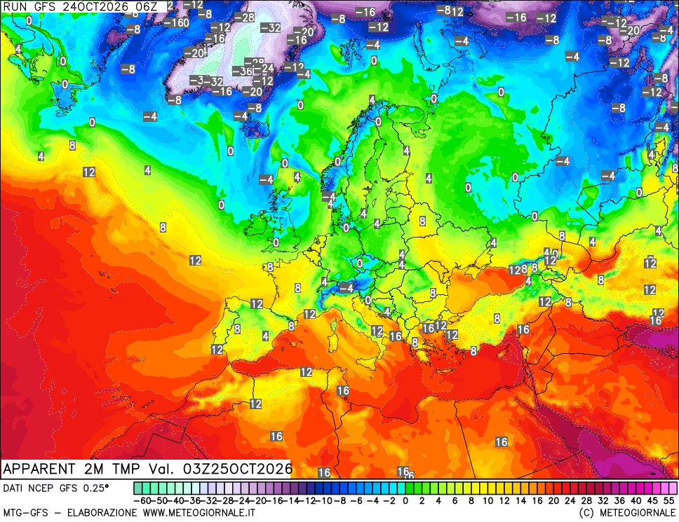 mappa Temp percepita