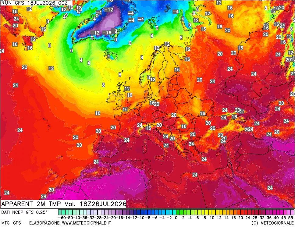 mappa Temp percepita
