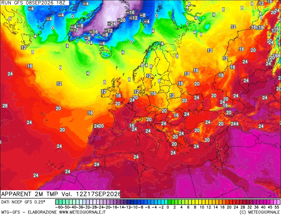 mappa Temp percepita