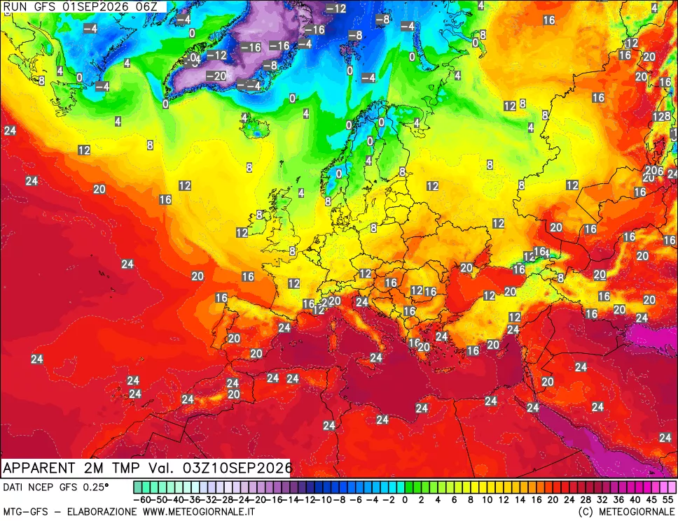 mappa Temp percepita