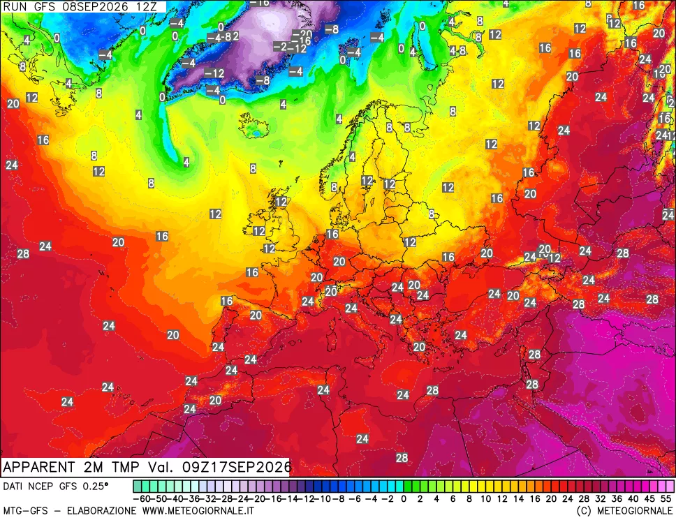 mappa Temp percepita