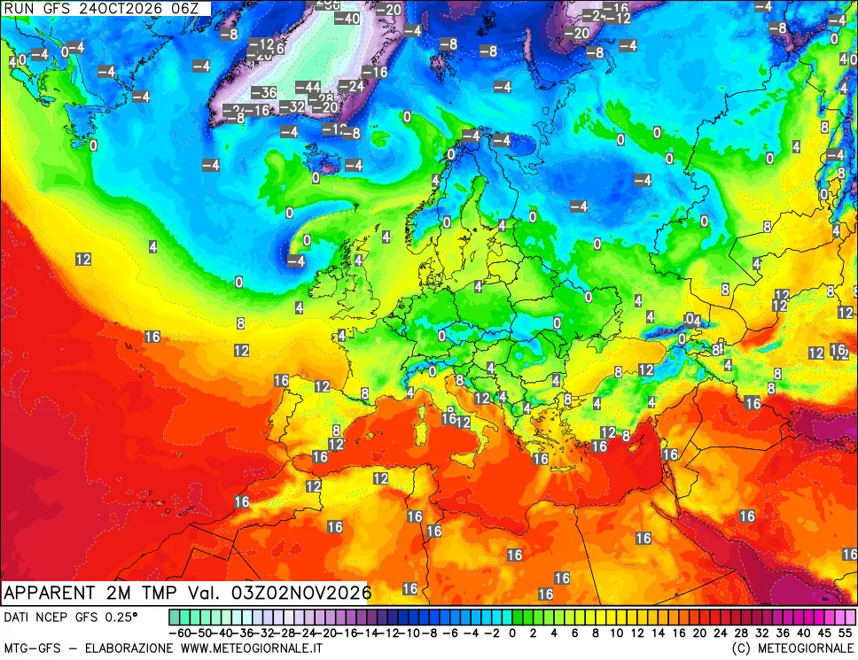mappa Temp percepita