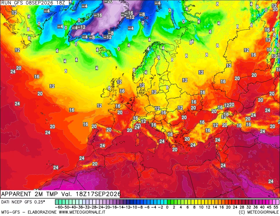mappa Temp percepita