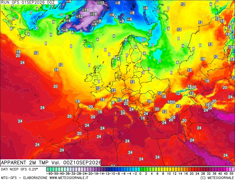mappa Temp percepita