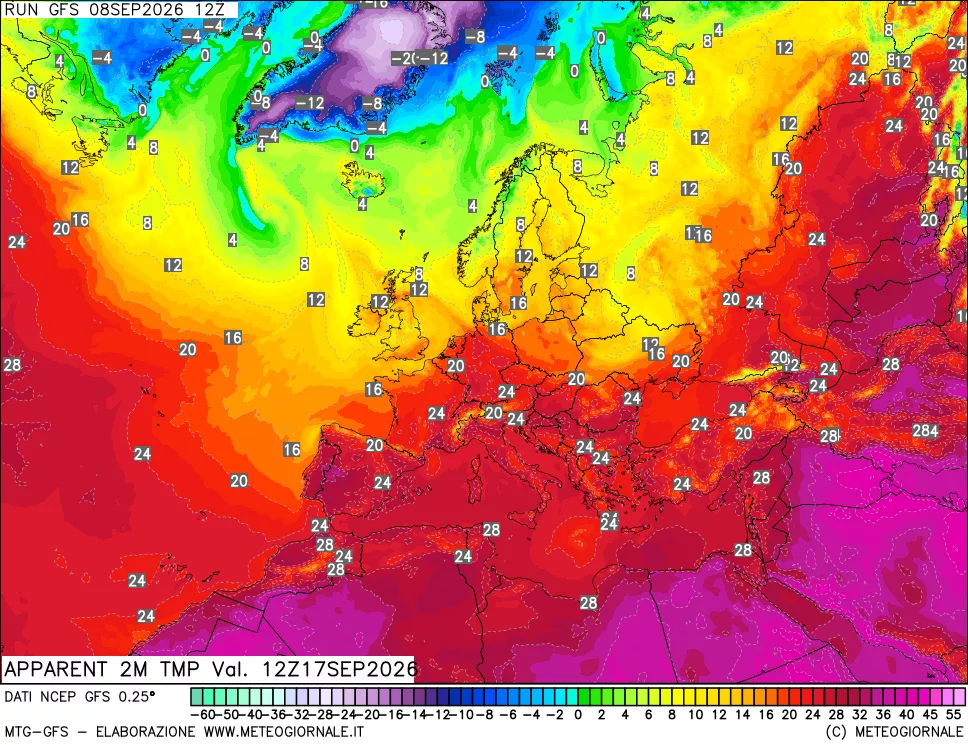 mappa Temp percepita