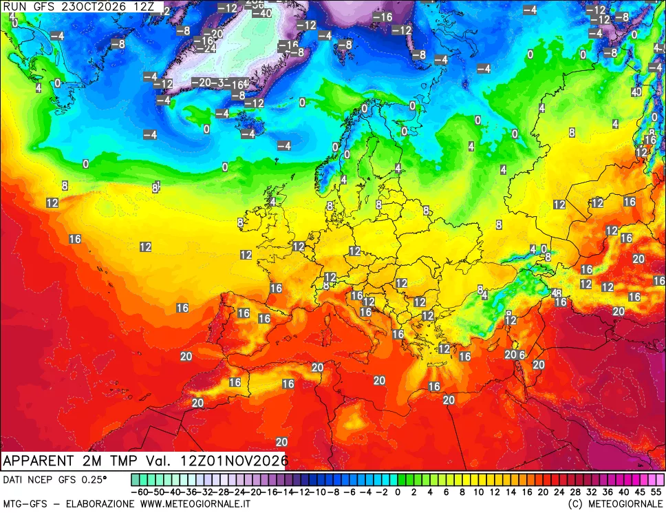 mappa Temp percepita