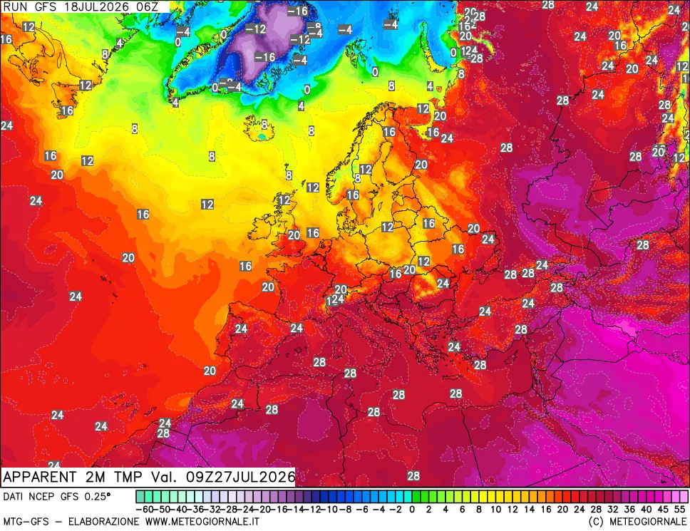 mappa Temp percepita