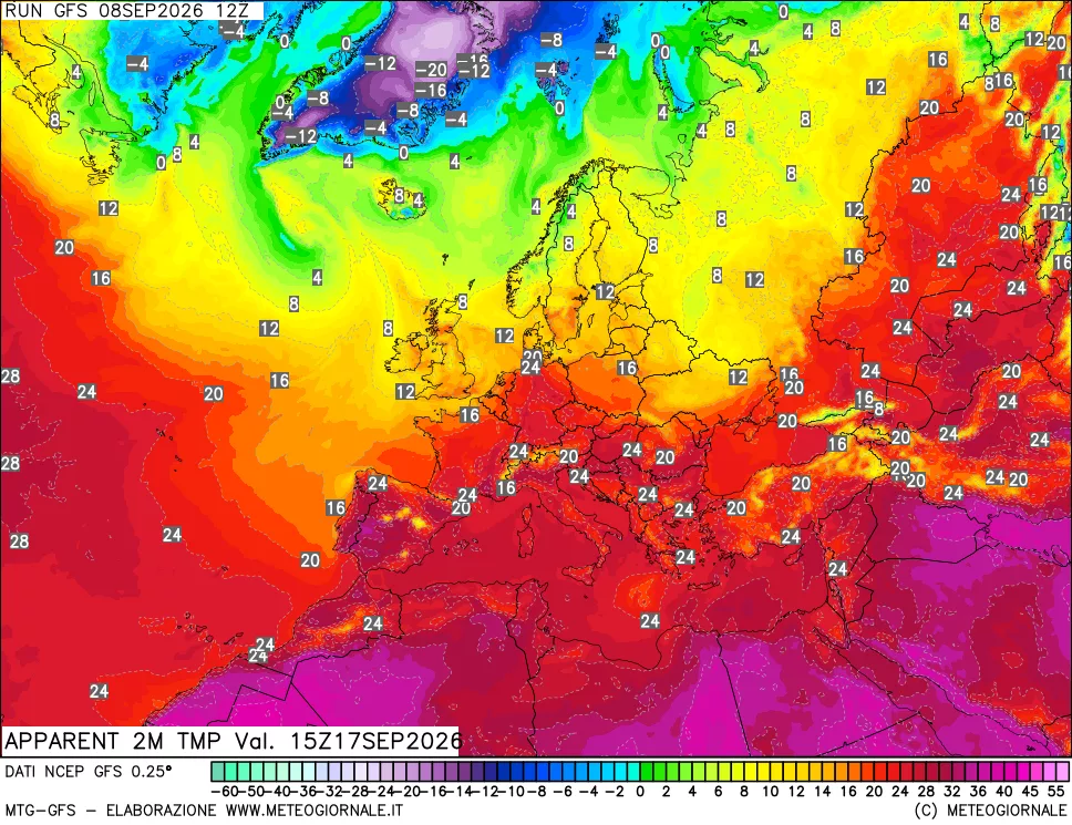 mappa Temp percepita