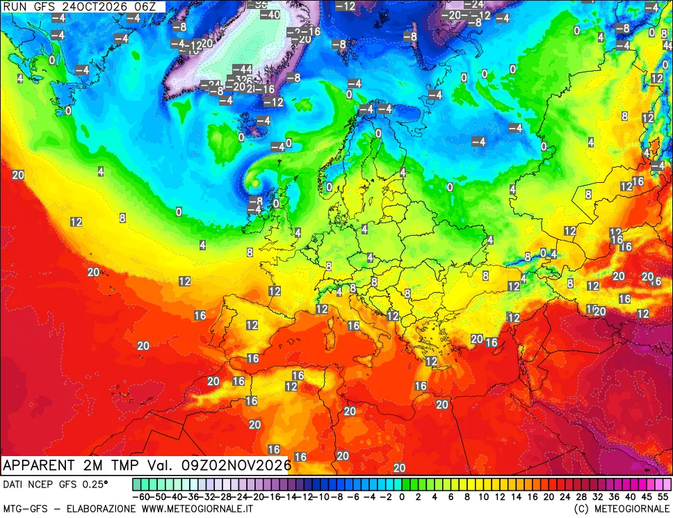 mappa Temp percepita