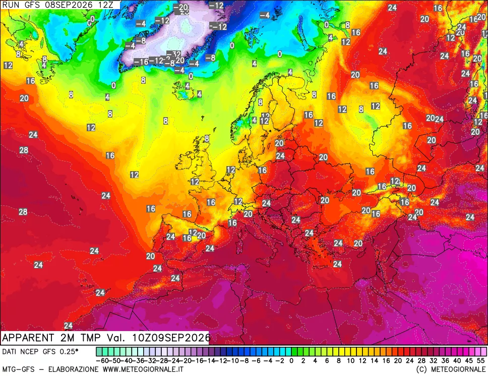 mappa Temp percepita