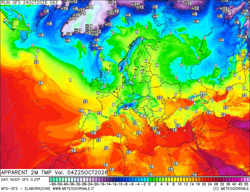 mappa Temp percepita