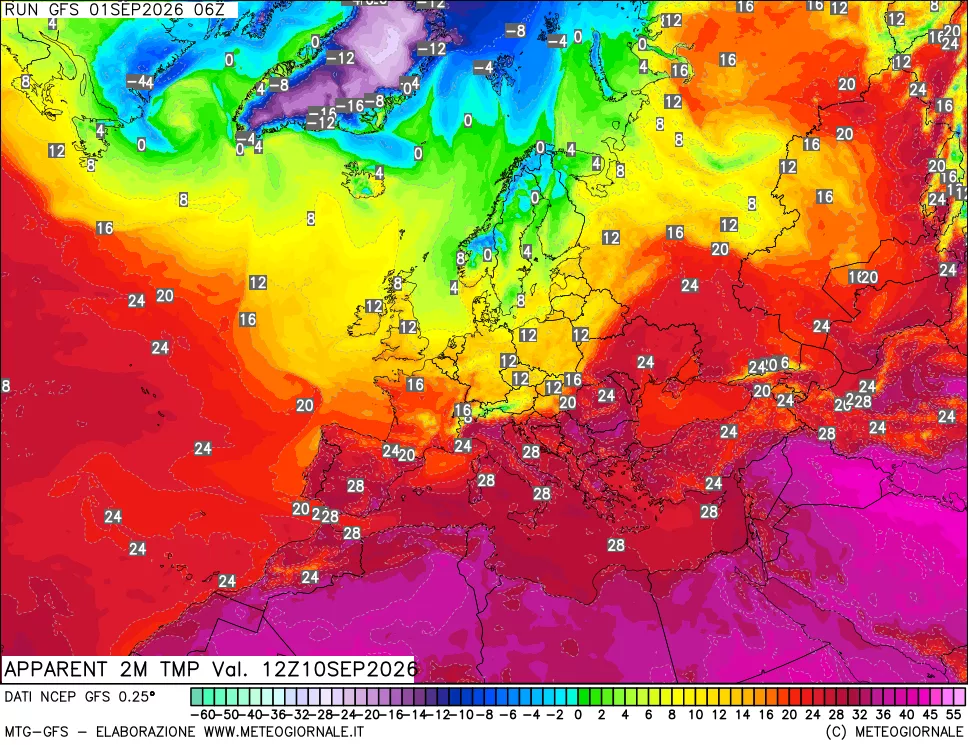mappa Temp percepita