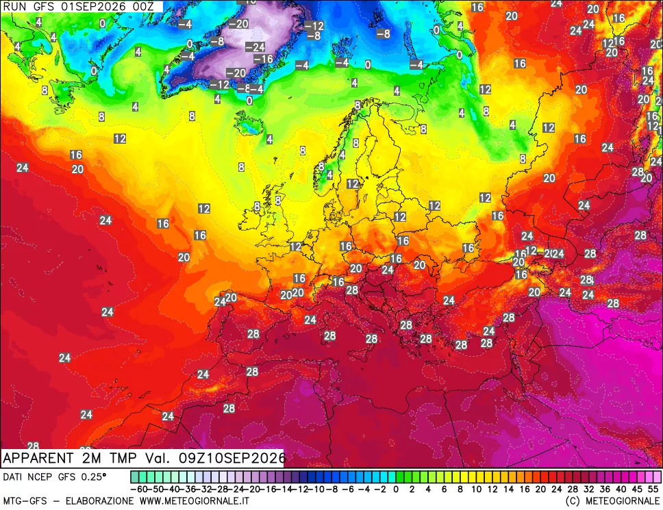 mappa Temp percepita
