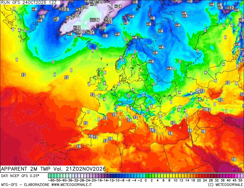 mappa Temp percepita