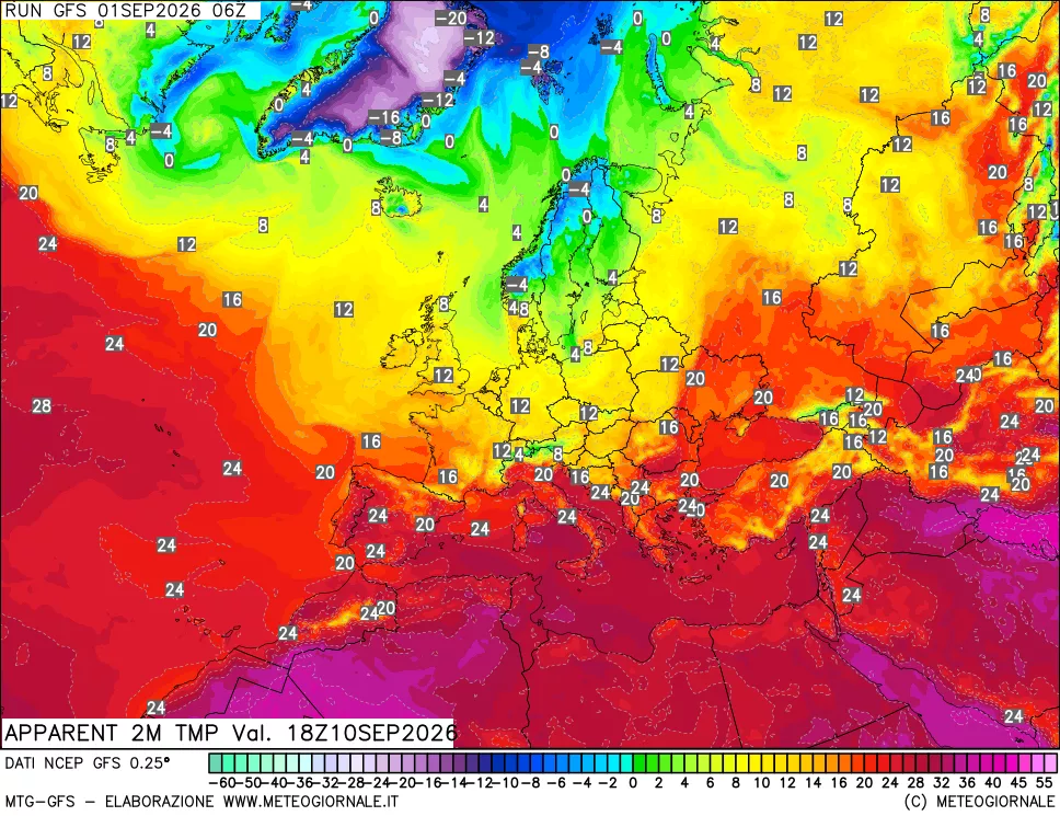 mappa Temp percepita