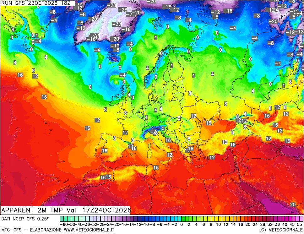 mappa Temp percepita