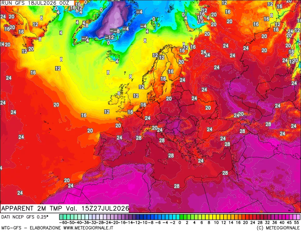 mappa Temp percepita