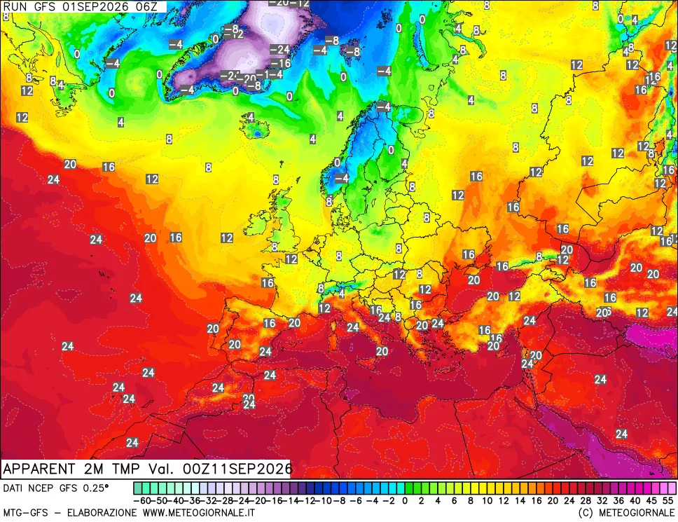 mappa Temp percepita