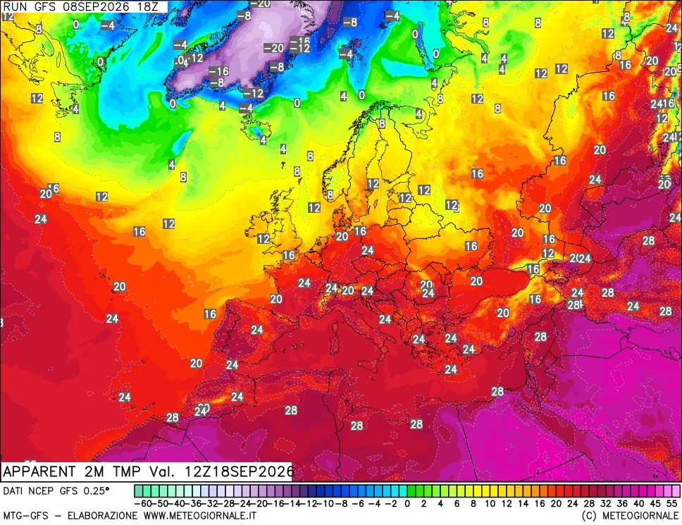 mappa Temp percepita