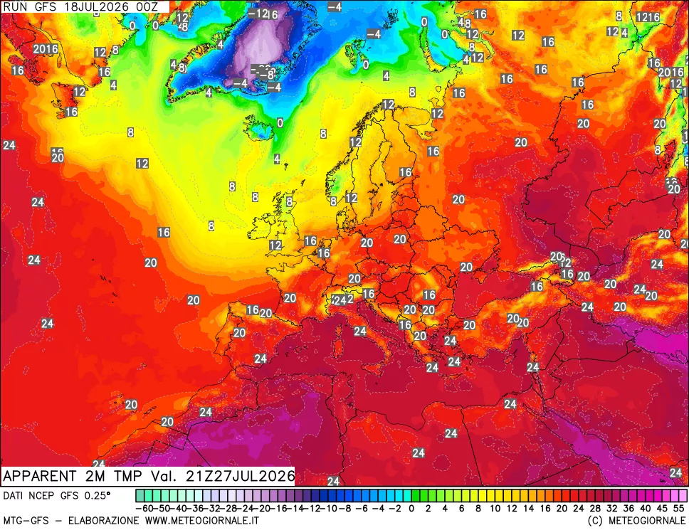 mappa Temp percepita