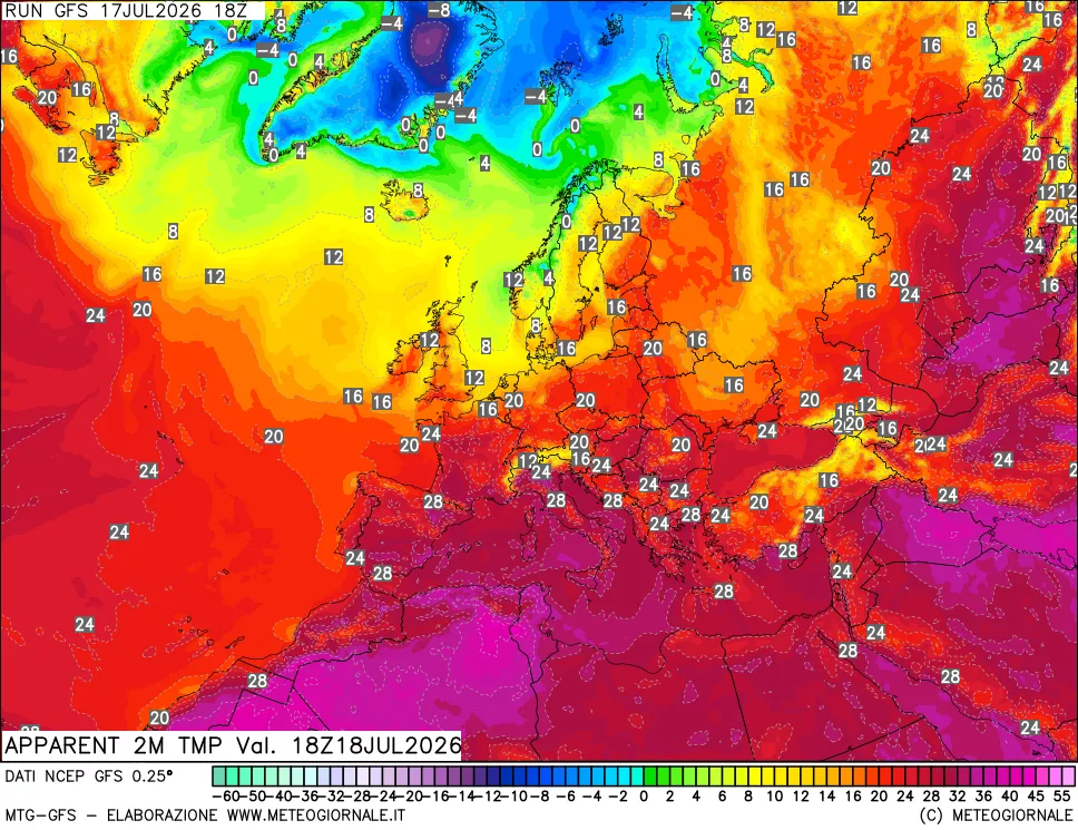 mappa Temp percepita