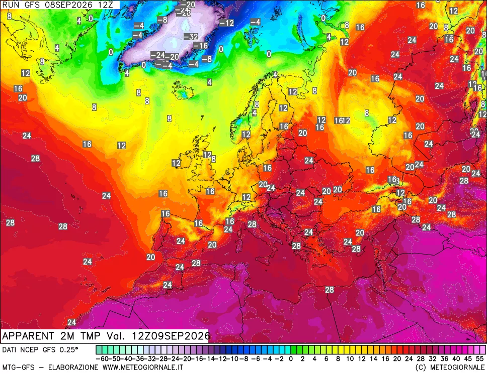mappa Temp percepita