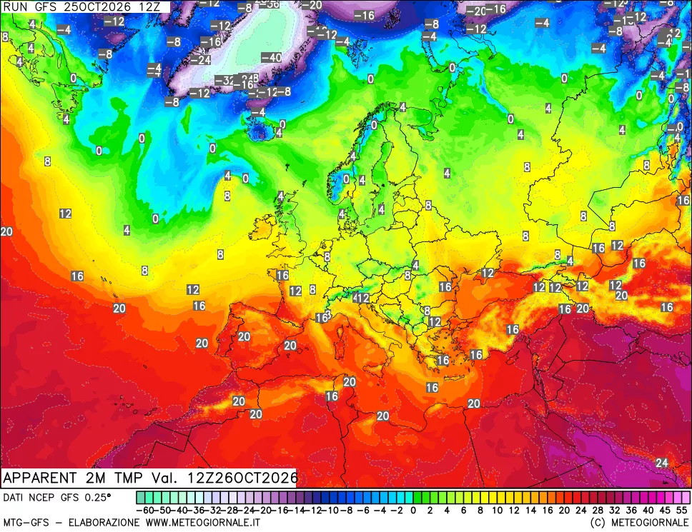 mappa Temp percepita