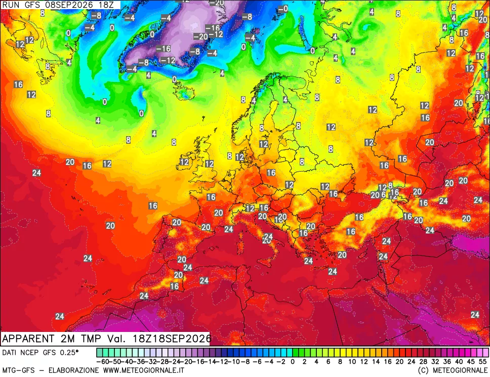 mappa Temp percepita