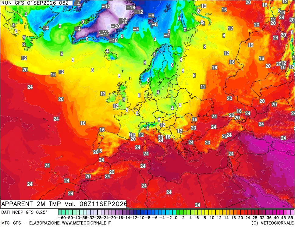 mappa Temp percepita