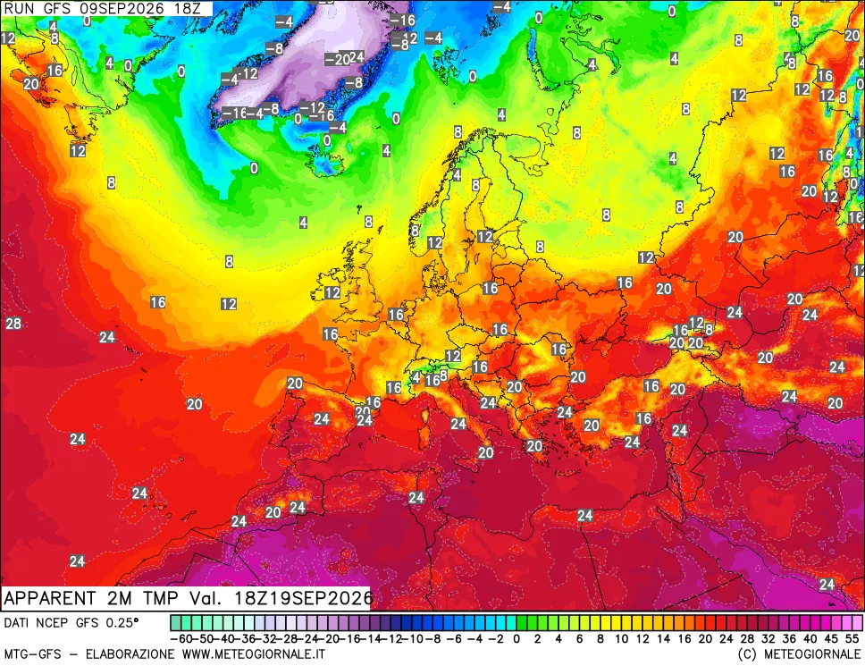 mappa Temp percepita