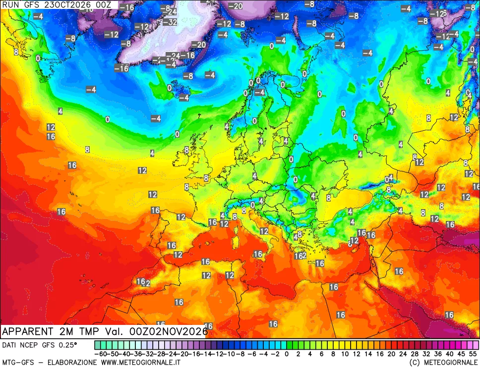 mappa Temp percepita