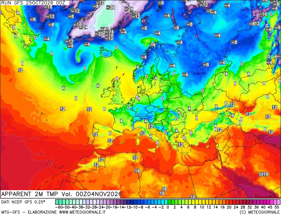 mappa Temp percepita