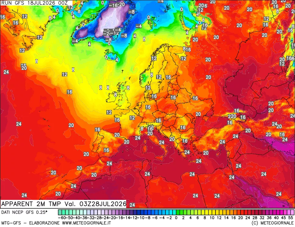 mappa Temp percepita