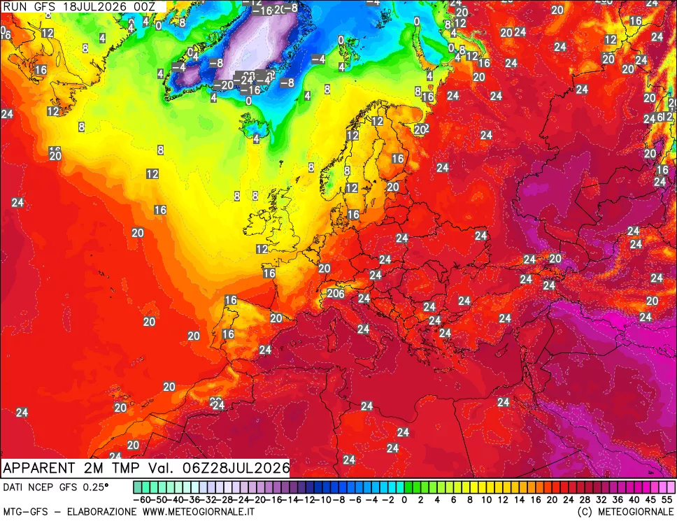 mappa Temp percepita