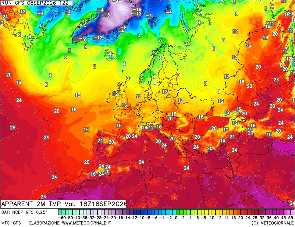 mappa Temp percepita