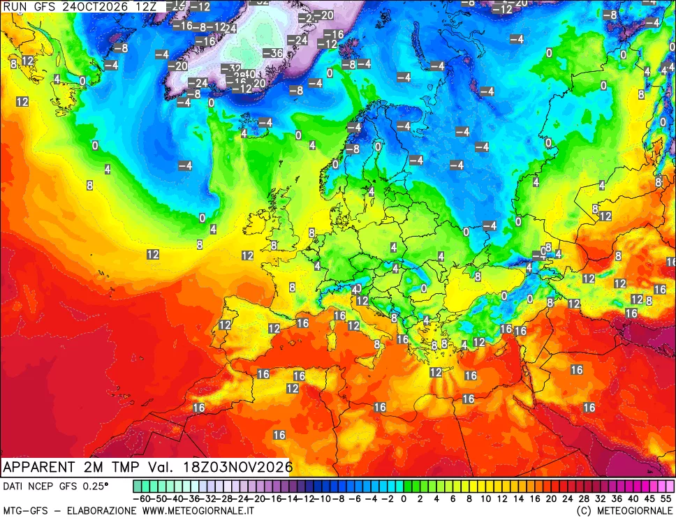 mappa Temp percepita