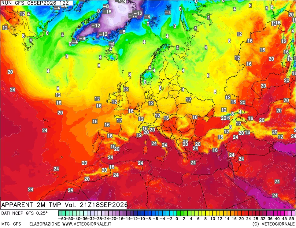 mappa Temp percepita