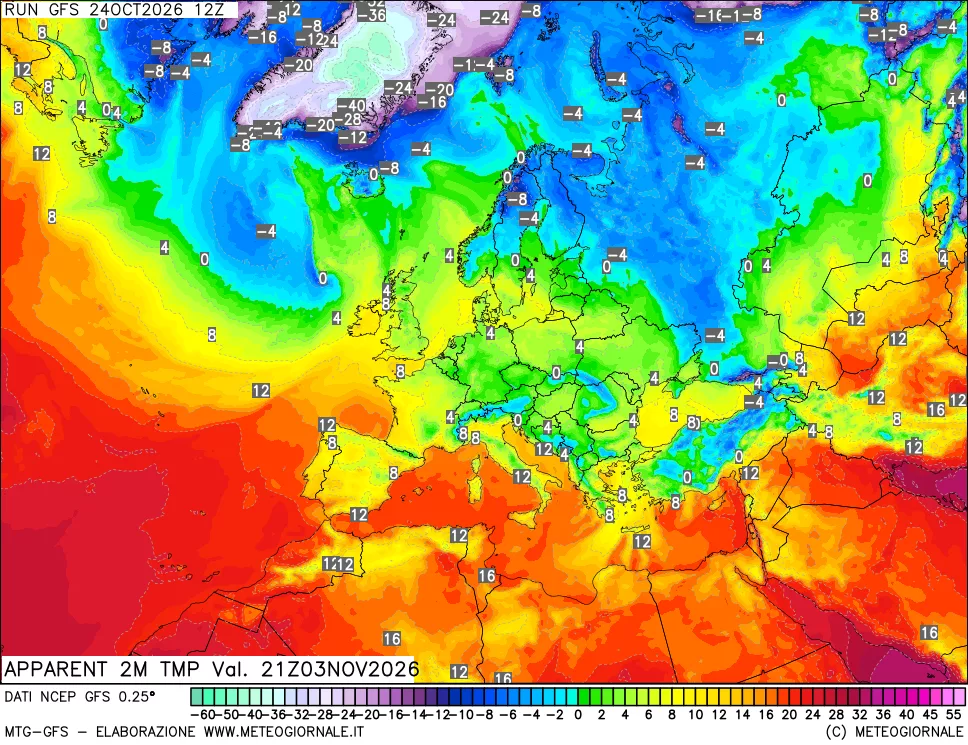 mappa Temp percepita