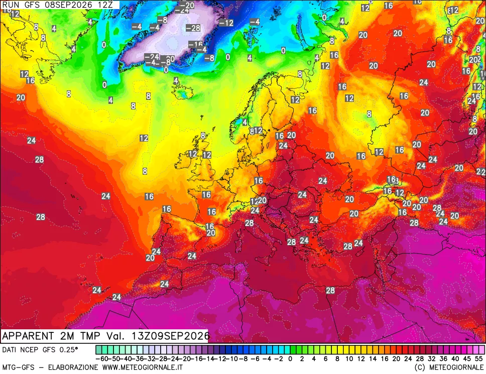 mappa Temp percepita